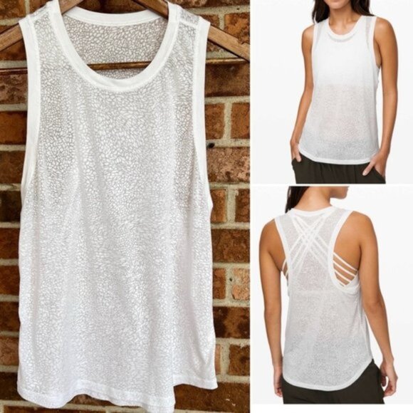 lululemon athletica Tops - Lululemon  ^* Timeless Classic Tank Polar Shift Veil White. EUC